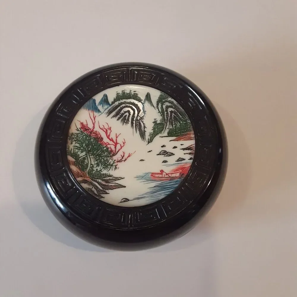 Fairy Asian Lacquarware And Red Stamp Seal Ink